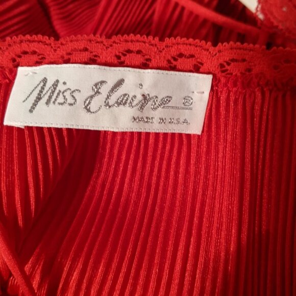 NWT!! RED VINTAGE VTG MISS ELAINE PLEATED TEDDY/ROMPER/BODYSUIT-MED-CLEARANCE!! - Picture 10 of 13